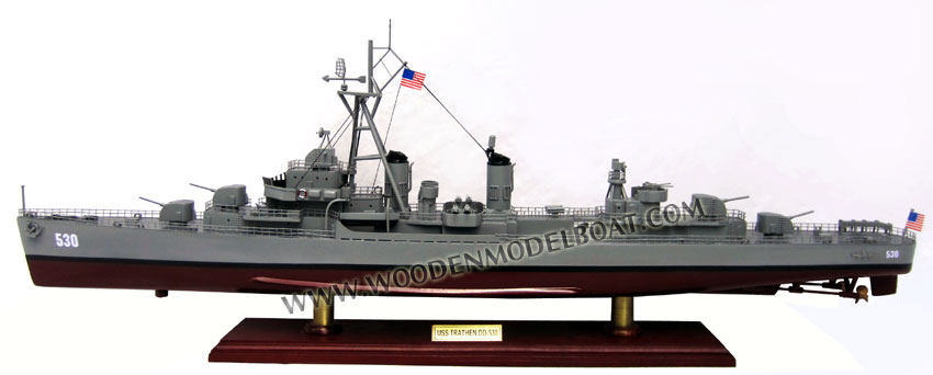 USS Trathen DD-530 War Ship Model