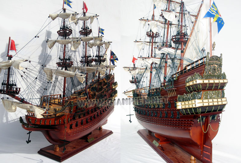 model ship wasa ready for display