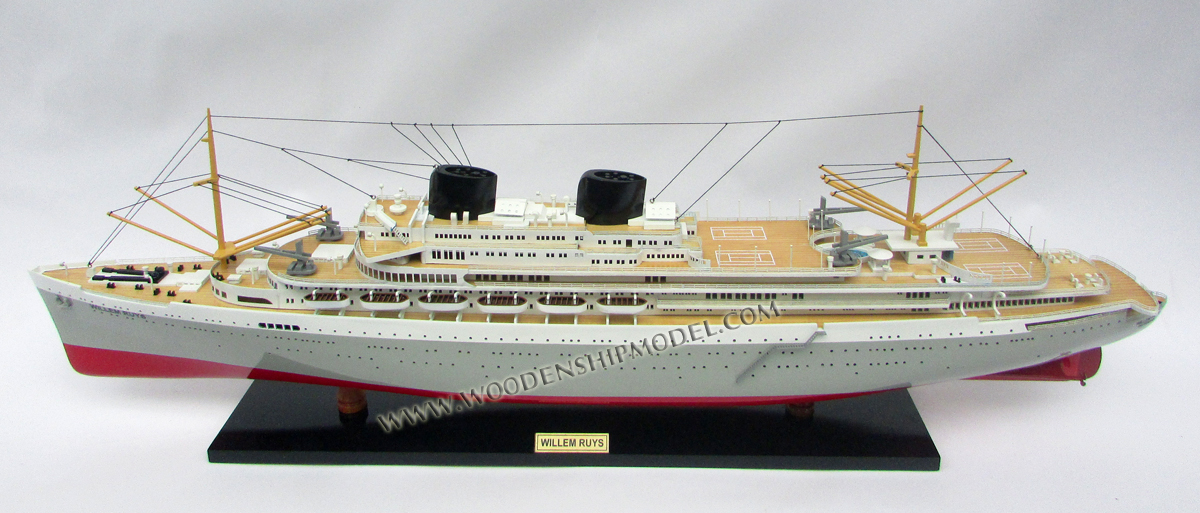 Achille Lauro - MS Willem Ruy Ship Model, ms willem ruys ship model, boot model willem ruys, SS ROTTERDAM, scale MS Willem Ruys model ship, ship model MS Willem Ruys, wooden ship model MS Willem Ruys, hand-made ship model MS Willem Ruys with lights, display ship model MS Willem Ruys, MS Willem Ruys model, woodenshipmodel, woodenmodelboat, gianhien, gia nhien co., ltd, gia nhien co model boat and ship builder