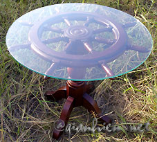  Ship Wheel Table Included Glass - CLICK TO ENLARGE !!!